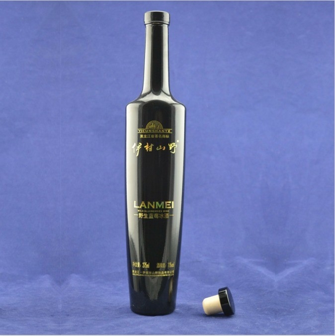 Private laber 750ml Black Glass Wine Bottles for wine/oil/whisky in Carton Packaging