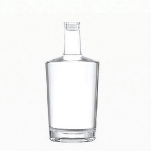 Super Flint Glass 750ml Bottle for Brandy Rum Vodka in Black Packaging and Material