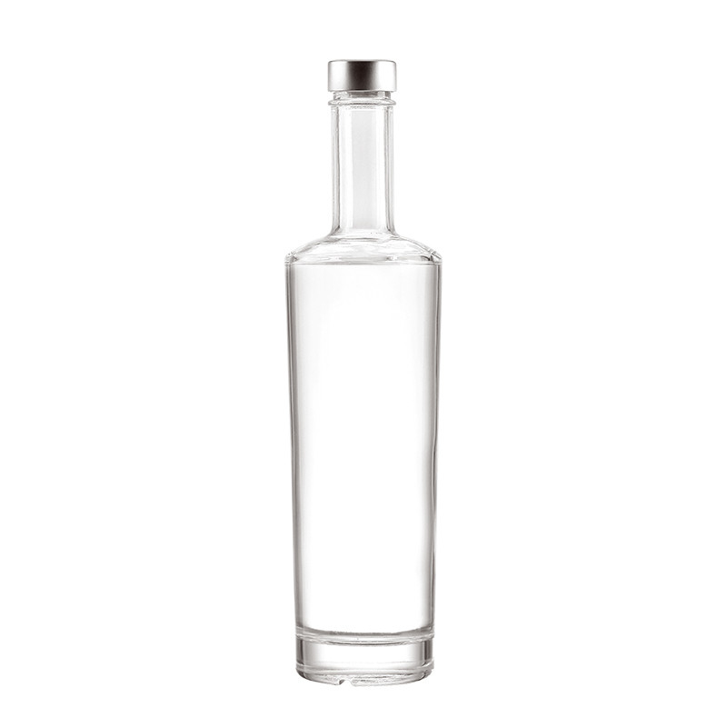 Customized Shape Super Flint Glass Collar 250ml Hot Sauce 500ml Vodka 700ml Glass Liquor Bottles