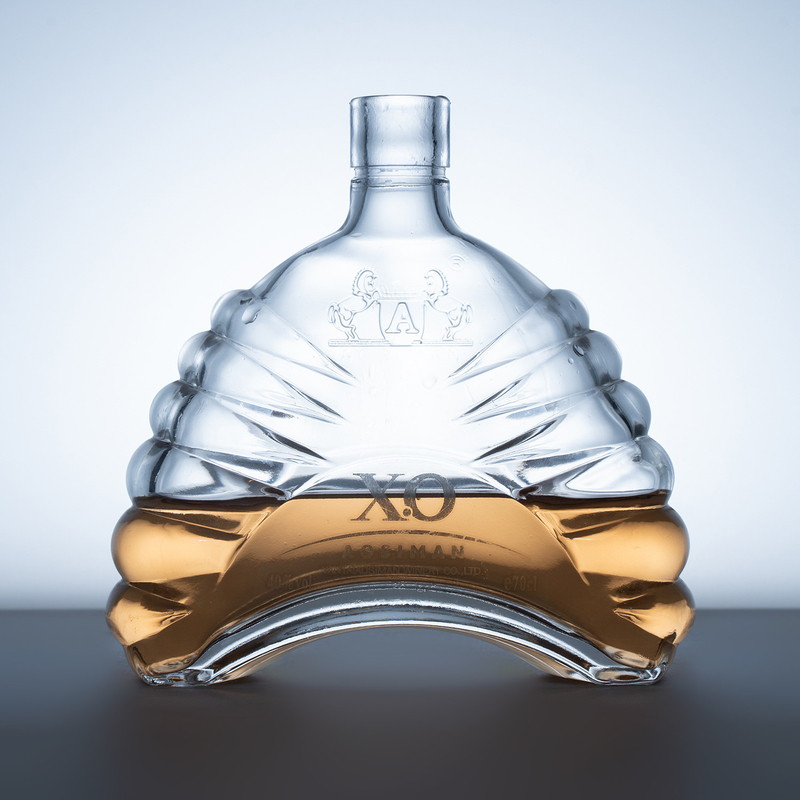 1 Litre Whiskey Glass Vodka Bottle Empty Spirit Bottle 375ml 500ml 750ml with Cork Lid