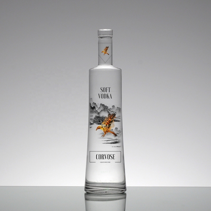375ml 500ml 700ml 750ml Custom Decoration Vodka Bottle with Cork Caps from OEM/ODM