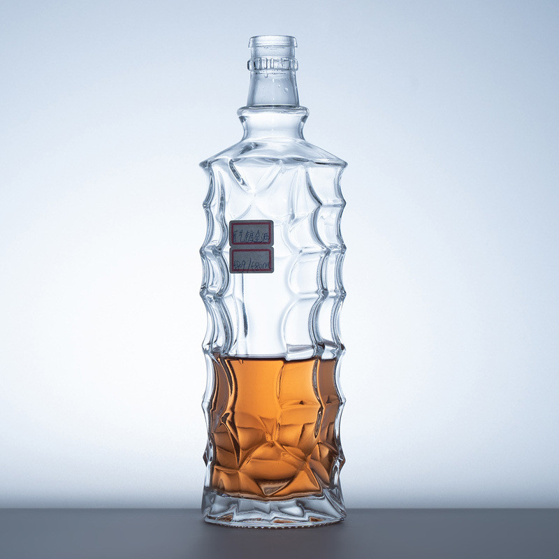 OEM/ODM Acceptable Super Flint Material Glass Bottle for Custom Made Liquor