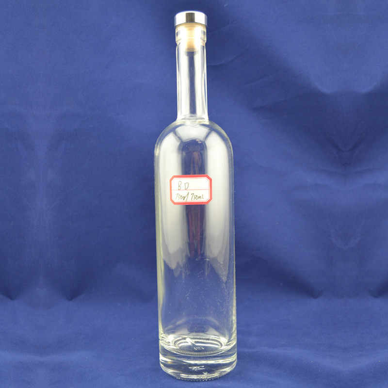 Super Flint Glass 750ML Bottle for Thick Bottom Cork and Customized Design of Liquor
