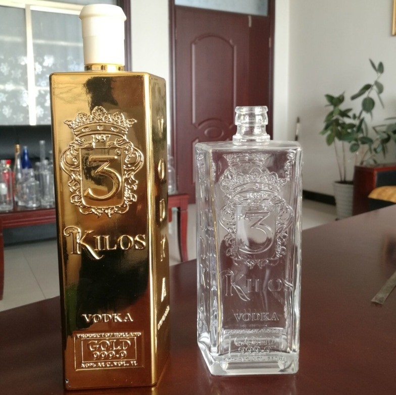 Customized Clear Flint 500ml Square Glass Bottles for Liquor Alcohol Highly OEM/ODM