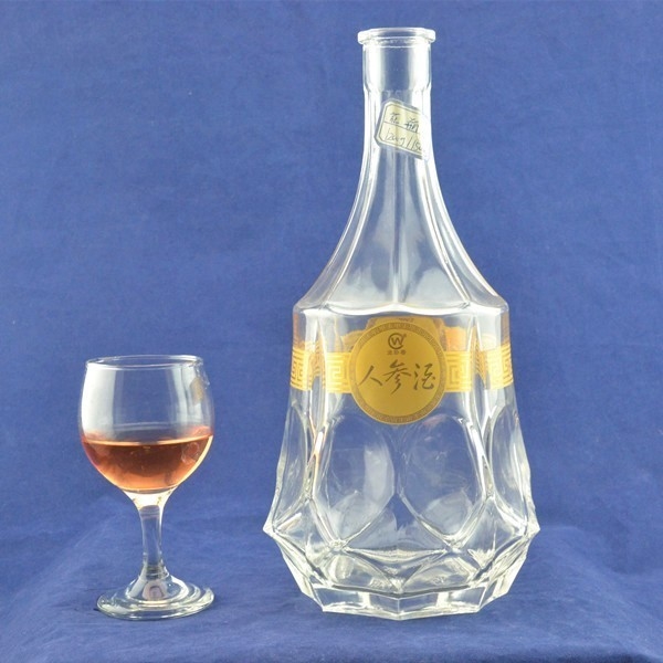 Free Sample Fee Glass Gin Bottles for Alcohol/Liquor Empty Glass Bottle