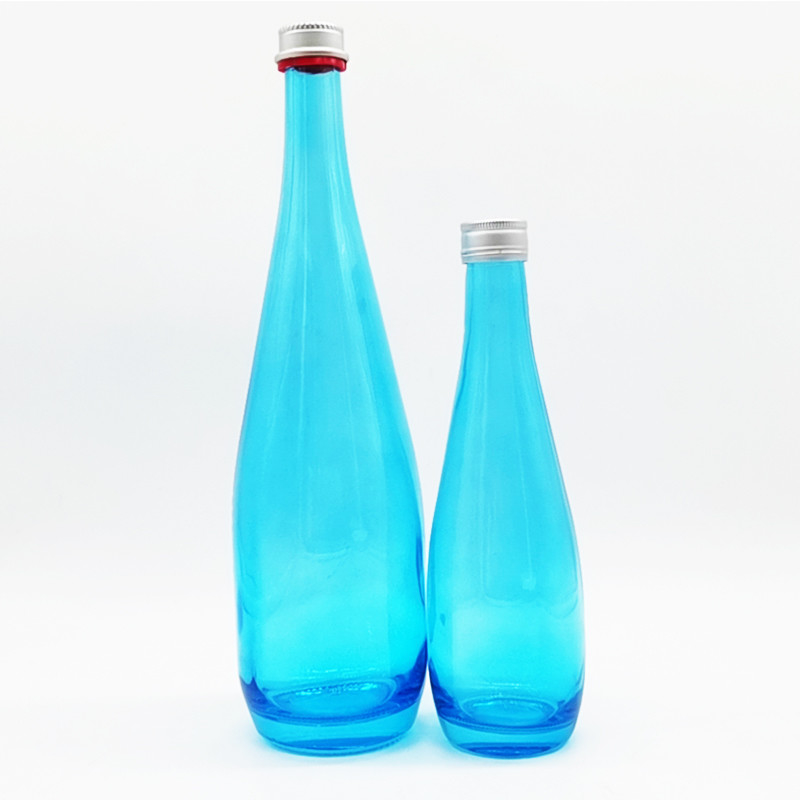 350ml 750ml Clear Glass Water Bottle Custom Color Spray for Super Flint Glass Material