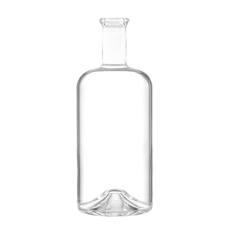 Crystal White 750ml Super Flint Glass Bottle for Whiskey Tequila Champagne Rum Vodka