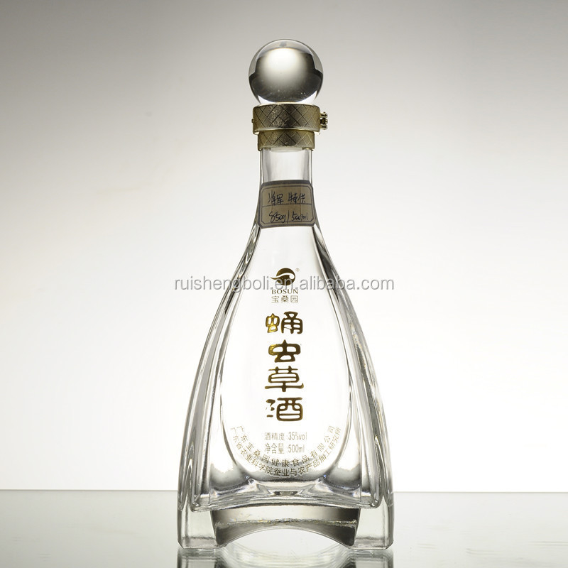 Tower Shaped Printing Logo Spirits in Clear Glass Bottle Elevate Your Branding Gam