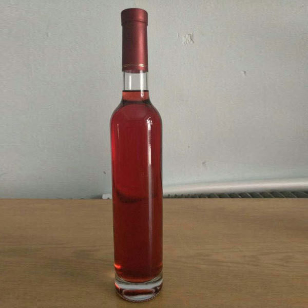Customizable Logo Printing Slim Tall Round Glass Vodka Liquor Bottles with Cork Seal