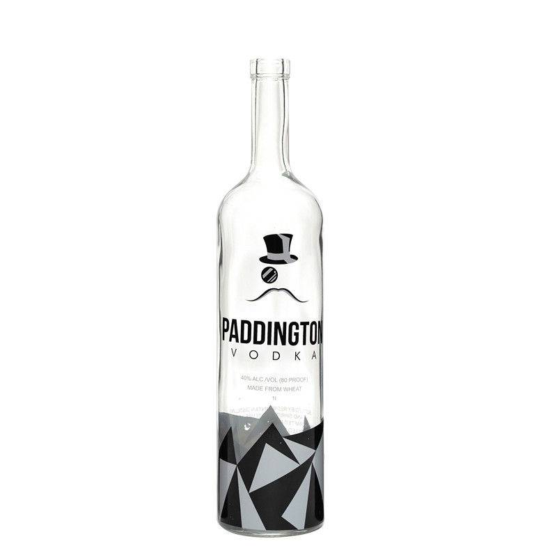 Empty Transparent 700ml Cork Top Clear Vodka Glass Bottle for Liquor