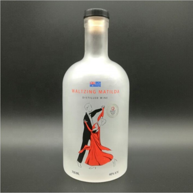 Customized Shape Super Flint 375ml 750ml 1000ml Glass Bottles for Brandy Liquor Sauce