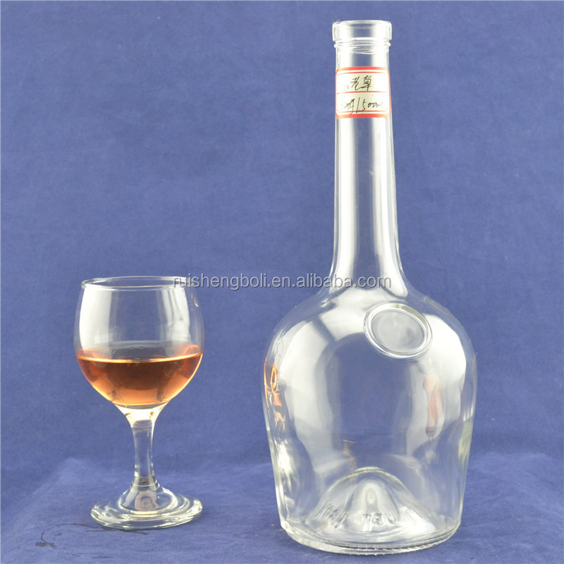 Custom Size Flint Glass Bottle for Limoncello Decal Surface and Crystal Material
