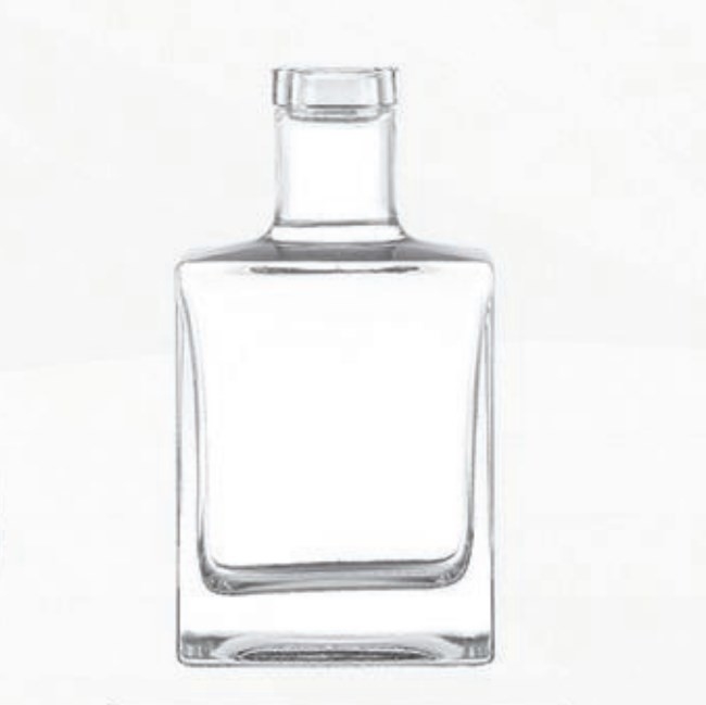 500ml 700ml 750ml 1L Unique Square Shape Glass Liquor Bottle for Juice Vodka Spirit Liquor