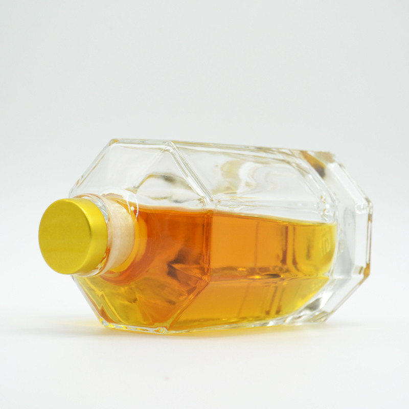 Cork Sealing Type Clear Glass Liquor Wine Whisky Vodka Tequila Bottle 200ml 375ml 500ml 750ml 1000ml