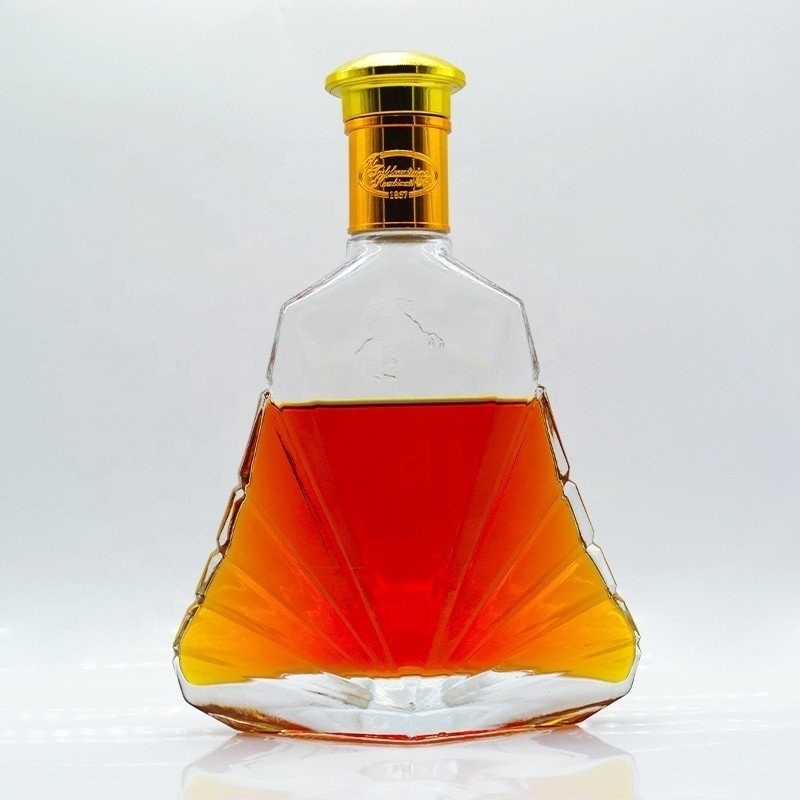 Brandy Bottles Custom Design Empty Liquor Bottle for 750ml Vodka Glass Bottle