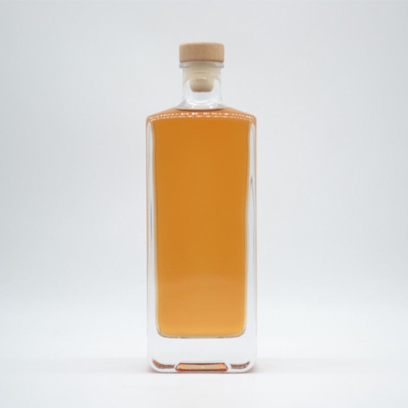Customized Square Glass Liquor Bottle for Spirits Gin Tequila Vodka 750ml/700ml/500ml