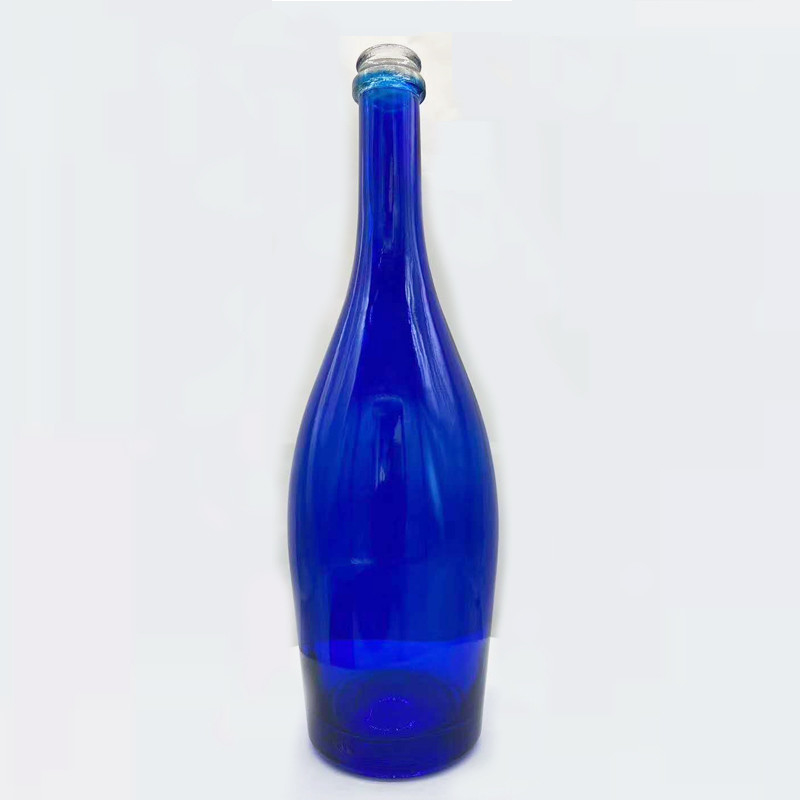 Empty Glass Bottle for Wine 1 Liter Customized Electroplate Color Glass Liquor Bottles