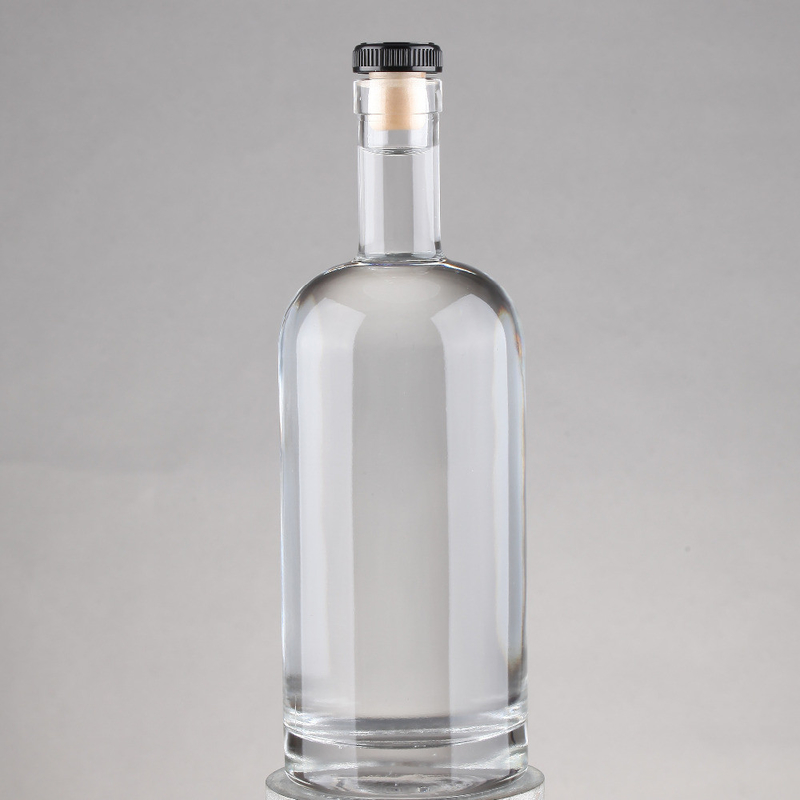 Flint Vodka Whisky Cork Cap 750ml Glass Whisky Bottle with Cork Base Material Glass